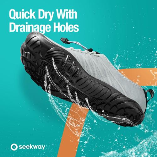 Size 40 Color Green SEEKWAY Water Shoes Men Women Adult Quick-Dry Aqua Sock Barefoot for Beach Swim River Pool Lake Hiking Kayaking Surfing