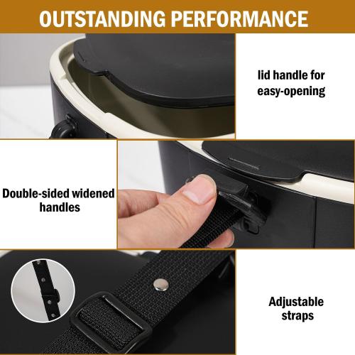 6 QT Insulated Cooler Box for Ice Beverage Food Storage Portable Ice Chest for Camping Picnic Tailgate Outdoor Use Chiller Caja Enfriadora Portátil para Camping