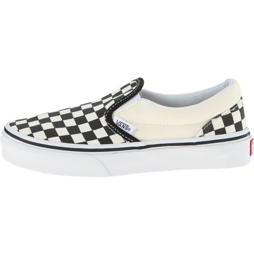 Vans Kids Unisex Classic Slip On, (Checkerboard) Black/White, (Size 6) Toddler