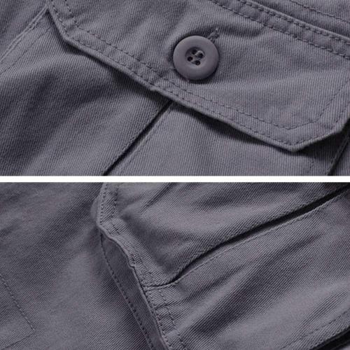 AKARMY Men's Lightweight Cotton Cargo Shorts,Relaxed Fit Casual Multi-Pocket Outdoor Shorts (Size 42)