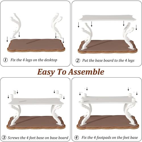 Function Home Farmhouse Coffee Table, 2-Tier Center Table with Storage Shelf, 39.8 French Country Rectangle Accent Table with Natural Tray Top and Curved Legs for Living Room Balcony, Vintage White