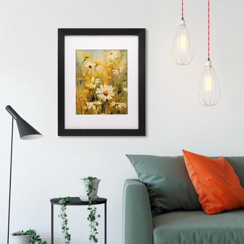 Boarding 12X16 Picture Frame with Shatter-Resistant Glass - Use as Frame for 9x12 Photo with Mat or 12 x16 without Mat,Sylvan Collection,Photo Frames for Wall Display (Black, 12X16)