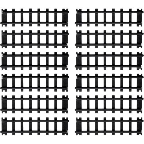 Lionel Battery O Gauge 12-Piece Straight Black Plastic Track Pack