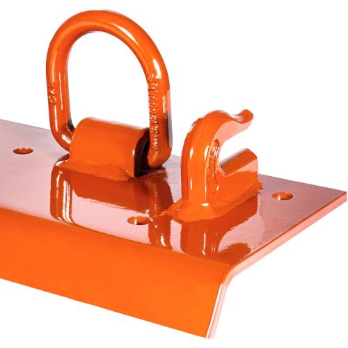 Bonbo Tractor Grab Hooks Compatible with Kubota Tractors - Bolted on Compact Tractor Bucket Grab Hooks with D Rings and 2 Receiver, Orange