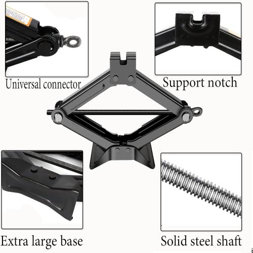 Scissor Jack for Car-3T丨Car Jack Kit-Tire Jack丨Portable,丨deal for SUV and Auto-with Crank Handle丨Heavy Duty Material,Black