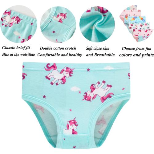 Size 5-6 Sladatona Little Girls Soft Underwear Toddler Kids Breathable Comfort Panties