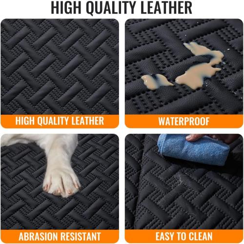 MAXFUT Dog Back Seat Extender for Truck,Truck Dog Seat Cover Back Seat,Dog Hammock for Truck,Hard Bottom Seat Extender,Pet Seat Covers for F150/RAM1500/Silverado