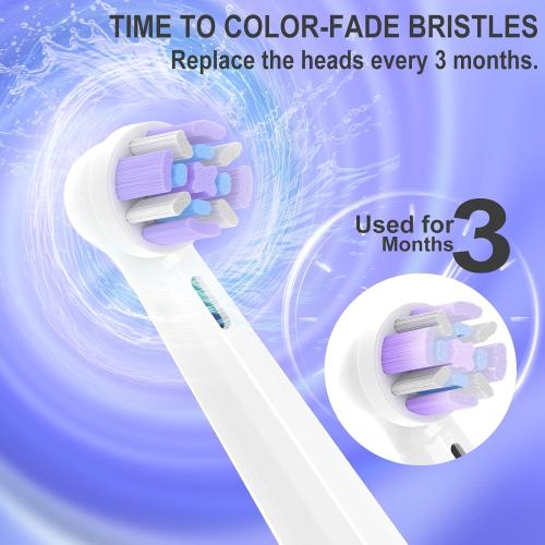 Toothbrush Replacement Heads Compatible with Oral B iO 10 9 8 7 6 5 4 3 Series Electric Toothbrush, 10 Pack Brush Heads, Black   White