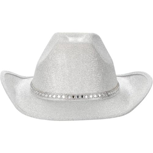 MBMSHEGH Cowgirl Hat Cowboy Hats for Women Fluffy Feather Brim Cowboy Hat for Bachelorette,Cosplay Fancy Dress Dress-up Party