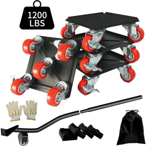 Heavy Duty Furniture Movers with Wheels,Furniture Dolly 5 Wheels,Furniture Movers Sliders 360 Ratating,1200lbs/550kg Load Capacity,Furniture Lift Mover Tool Set for Sofa,Fridge,Washing Machine SYMORIN