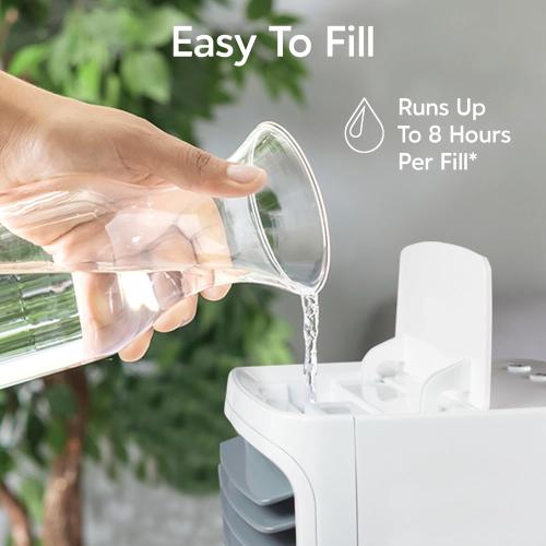 Ontel Arctic Air Turbo Chill Evaporative Cooler with HydroChill Technology, 4-Speed Portable Air Cooler Fan, Up To 8 Hr Per Fill, 7-Color LED, Simple & Whisper Quiet Operation, for Home or Office Use