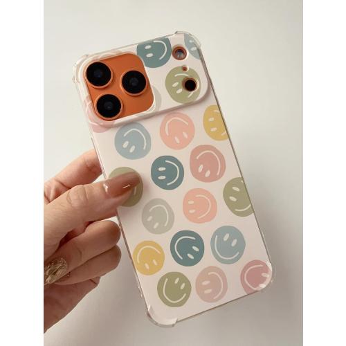 Cute Colorful Smile Face Phone Case Compatible with iPhone 17 Pro Max, Happy Face Phone Cover for iPhone 17 Pro Max