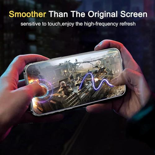 Ferilinso 3 Pack Screen Protector for iPhone 15 Pro with 3 Pack Tempered Glass Camera Lens Protector Phone Case Friendly Ultra Accessories Protector de Pantalla for Apple iPhone 15 Pro