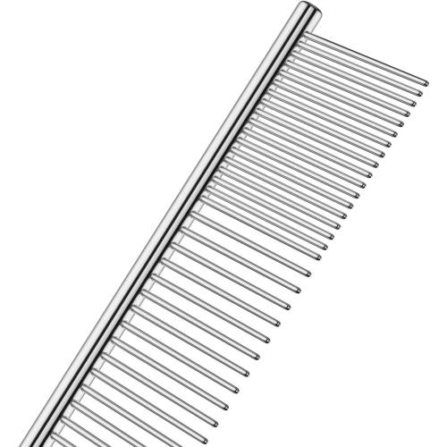 Andis 68545 Stainless Steel Pet Grooming Comb – Dematting Tool for Knots, Mats & Loose Hair Removal, 10-Inch, Professional Grooming Performance