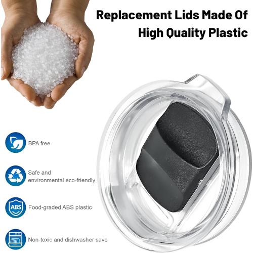 Tumbler Lids for YETI 6 oz/ 8oz/ Stackable Mug & Yeti Rambler 10 oz Tumbler Lid, MagSlider Lids for Yeti Espresso/Coffee Mug 6oz, Replacement Lid for Ye-ti Rambler 10 oz Wine Tumbler (4 Pack)