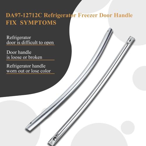 DA97-12712C Freezer Door Handle for Samsung Refrigerator Handle | Premium Quality Silver Freezer Handle Replaces PS4176693 AP5620417 DA97-11515C
