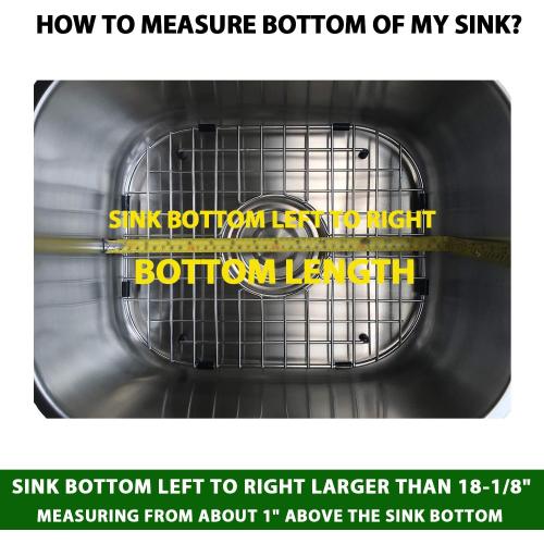 Serene Valley Sink Grid 18-1/8 L x 13-3/8 W, Centered Drain with Corner Radius 3-1/2, NDG1813C