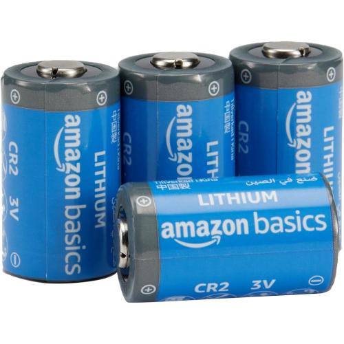 Amazon Basics CR2 Lithium Batteries, 3 Volt, Long Lasting Power, Low Self-Discharge Rate Pack of 4