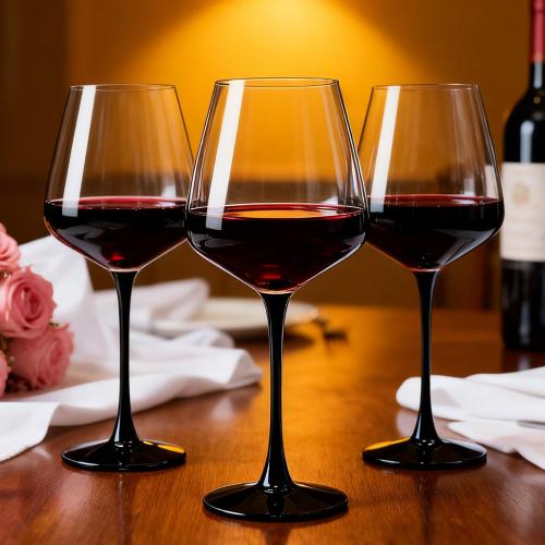Red Wine Glasses Set of 6, 20 oz Large Clear Burgundy Wine Glasses With Long Stem, Premium Crystal Wine Glass, Unique Gift for Wedding, Anniversary, Mother’s Day