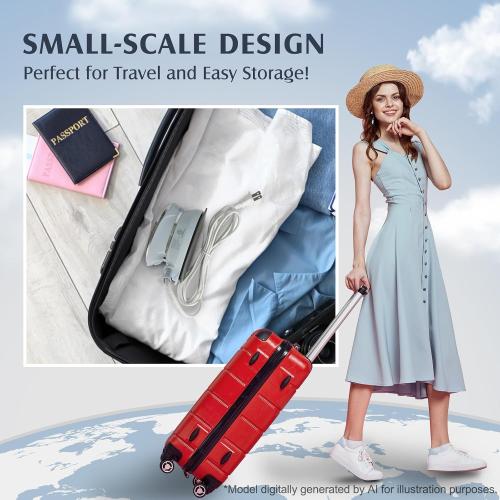 PIOMATIC Travel Iron Mini with Steam for Clothes with Dual Voltage | Portable Mini Ironing Machine with Non-Stick Soleplate, Small Iron for Sewing, Quilting and Handcraft