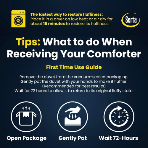 Goose Feather Down Fiber Cotton Comforter Queen Size - 100% Cotton Duvet Insert - Hypoallergenic Bedding Comforter All Season Medium Warmth 90 x 90 Inch White