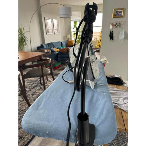 Universal Flexible Iron Cord Minder, Steam Iron Cord Holder for the ironing board helps keep the irons cord out of the way when in use - fits all standard ironing boards - No Irons , No Iron board
