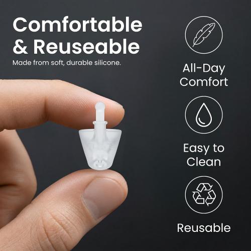 Flare Calmer Extra (Standard) | Earplug Alternative with -10 dB Sound Reduction | Stress Relief from Everyday Noise | No Muffling | Soft Silicone Ear Tool