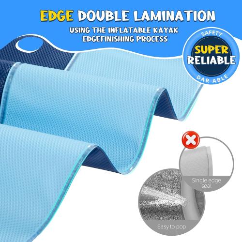 Non-Slip Splash Pad for Kids and Dog, 80 Extra Large Baby Play Mat, Dog Pool Toys, Thicken Sprinkler Pool Summer Outdoor Water Toys for Ages 3-12 Boys Girls, Parent-Kids &Games Fun Backyard (Blue)