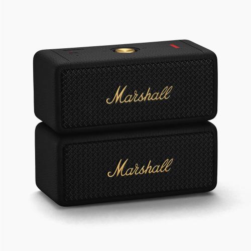 Black & Brass Marshall Emberton II Portable Bluetooth Speaker, Black & Brass