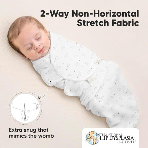 KeaBabies 3-Pack Organic Baby Swaddle Sleep Sacks - Swaddles for Newborns, Infant 3-6 Months, Baby Girls, Boys, Soft & Snug Newborn Sleep Sack, Nursery Swaddling Blankets (Bunnies, L)