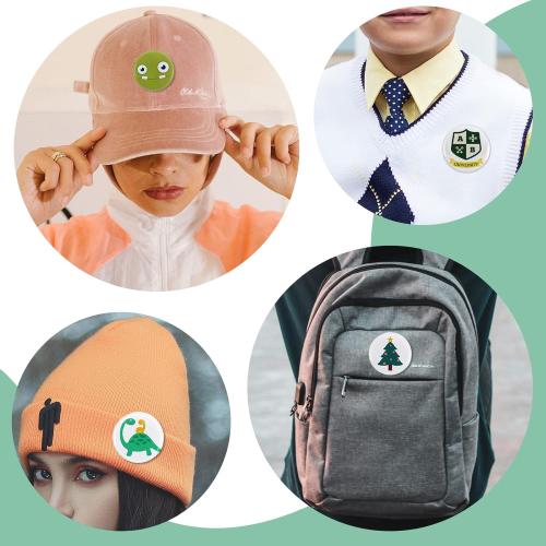 200 Sets 2.25 inch Button Maker Supplies, 58mm Button Supplies Parts Badge Part, Buttons Making Supplies, Includes Metal Pin Back Cover, Metal Shells, Blank Paper&Clear Film