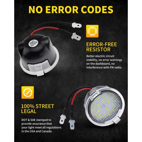 LED Side Mirror Puddle Lights Compatible with Ford F150 Explorer Edge Expedition Flex Taurus X Mirror Signal Lamp Indicator Replacement Accessories, Pack of 2