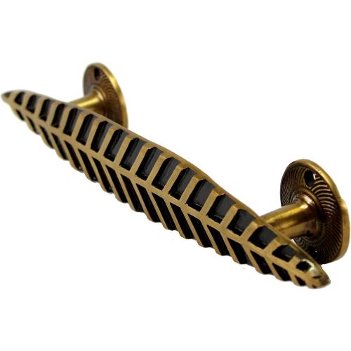 Size 1.75x 1.6 x 12 eSplanade Brass Designer Handle | Home Decor | Door Decor | Brass Door Pulls (Leaf)