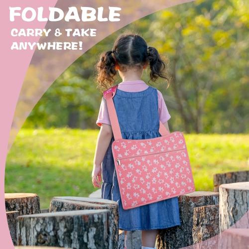 MENZOKE Kids Travel Tray for Toddler Car Seat Pink