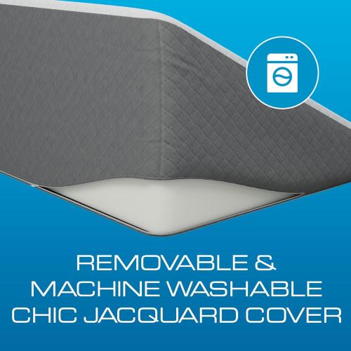 Kolbs Bed Wedge Pillow for Sleep Apnea, Sleeping Comfort, Relaxing, Acid Reflux, Heartburn and Back Pain Relief. Cushion for Sitting Up in Bed. Memory Foam Top, Chic Jacquard Washable Cover.