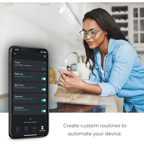 GLOBE Electric 35847 Wi-Fi Smart 7W (60W Equivalent) Spiral Filament Multicolor Changing RGB Tunable White Clear LED Light Bulb, No Hub Required, Voice Activated, 2000K - 5000K, ST19 Shape, E26 Base