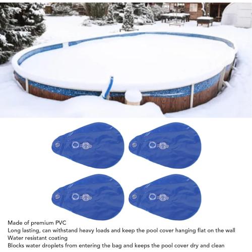 CDQL 10PCS Pool Cover Weights, Swimming Pool Cover Hanging Bag Water Bags, PVC Winter Pool Tarp Hanging Water Bag for Hot Tub (Type 2)