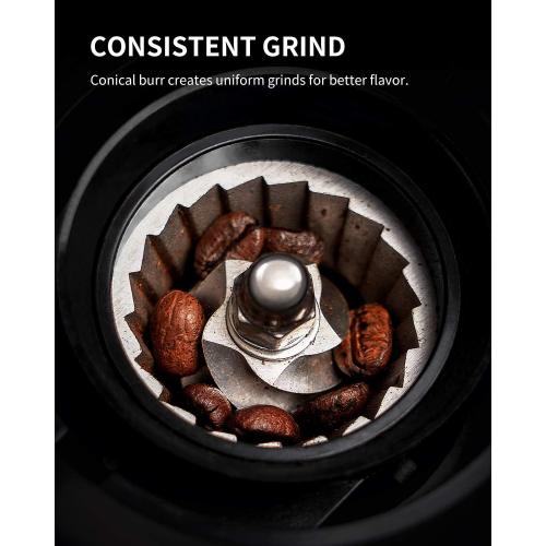 SHARDOR Conical Burr Coffee Grinder Electric 2.0, Adjustable Coffee Bean Grinder with 35 Precise Grind Setting for 2-12 Cup, Anti-static, Black