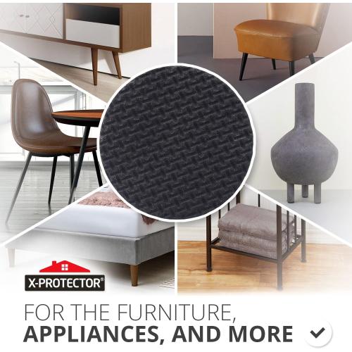 X-PROTECTOR Non Slip Furniture Pads - 8 pcs Premium Furniture Grippers 2! Self-Adhesive Rubber Feet Furniture Feet - Ideal Non Skid Furniture Pad Floor Protectors - Keep Furniture in Place!
