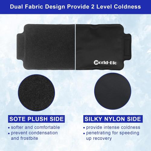 Gel Ice Pack Wrap with Velcro Strap, Ice Pack for Injuries Reusable, Hot and Cold Therapy, Elbow Cold Wrap, Flexible Soft for Arm, Wrist, Hand, Foot, Ankle