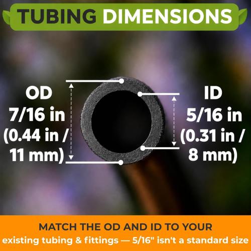 CARPATHEN 5/16 Irrigation Tubing Parts for Drip Irrigation Watering System
