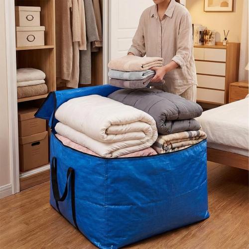 Extra Large Cube Moving Bags (Black, 25x25x25) | Heavy Duty, Water-Resistant, Foldable, For Clothes, Bedding, Blankets & Pillows, Reusable Alternative to Moving Boxes