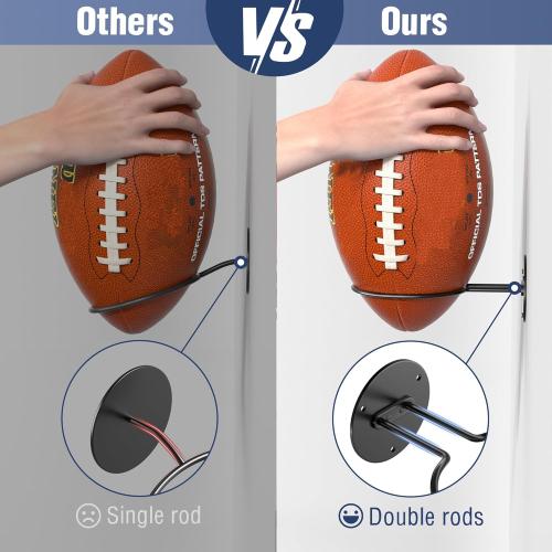 Basketball Wall Mount, Wall Basketball Holder, Boys Room Decor, Black