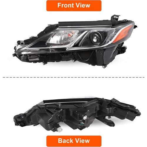 LED Projector Headlight Headlamp Compatible with 2018 2019 2020 2021 2022 Toyota Camry L LE SE DOT/SAE-Certified Replace for TO2502255 (Left Driver Side)