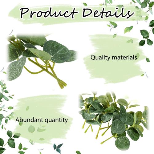 Zeyune 50 Pcs Mini Artificial Eucalyptus Leaf for Floating Candles for Centerpiece Wedding Table Floating Leaves Stem Vase Fillers for Tea Candles Bridal Shower Home Birthday Christmas Party Decor