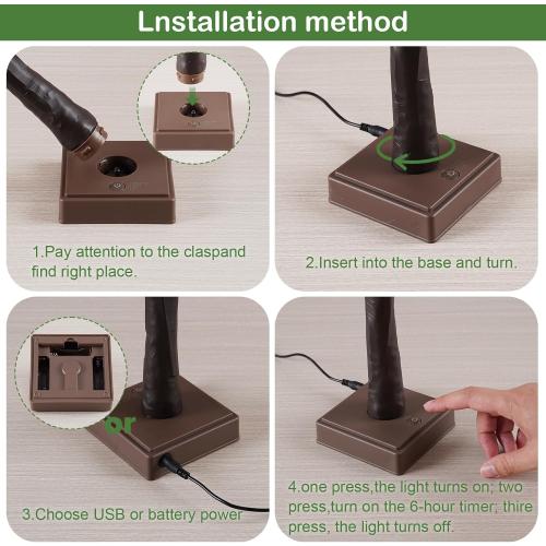 2 FT Christmas Tree with 72 LED Lights, Christmas Decorations Indoor, Fairy Light Spirit Tree for Home Decor, Lighted Birch Trees with Pine Needles, USB and 3AA Battery and Timer（Warm White）