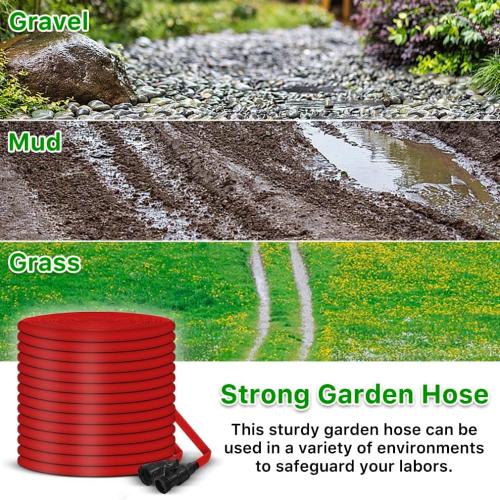 Garden Hose, 75FT Water Hose, Outdoor Hose with 3/4 Fittings, Water Pipe, Convenient Storage Useful House Gifts for Lawn Car Watering Plants Red