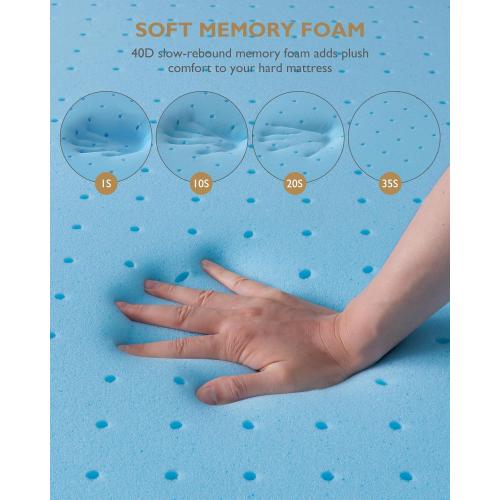 BedStory 4 Inch Gel Memory Foam Mattress Topper Full Size - Pressure Relief Bed Toppers with Breathable Washable Cover, CertiPUR-US Certified Comfort