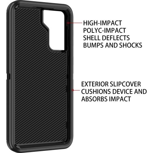 for Galaxy S21 Plus Case,Shockproof 3-Layer Full Body Protection [Without Screen Protector] Rugged Heavy Duty High Impact Hard Cover Case for Samsung Galaxy S21 Plus,All Black