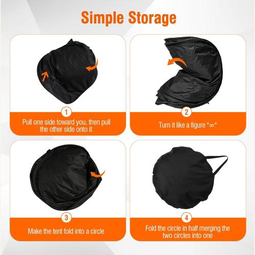 2026 Upgraded Portable Changing Room Tent - Instant Pop Up Privacy Pod with Upgraded Strong Suction Cups for SUV Liftgate, Heavy Duty 300D Fabric for Camping, Shower, Beach and Toilet Stall
